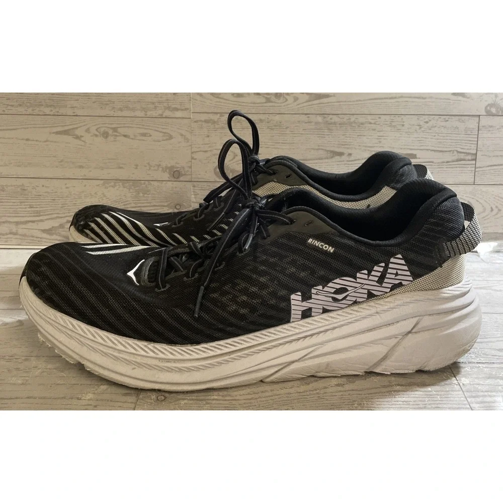 Hoka‎ One One Rincon 1102874 Mens Black Running Shoes Sneaker Mens Size 13